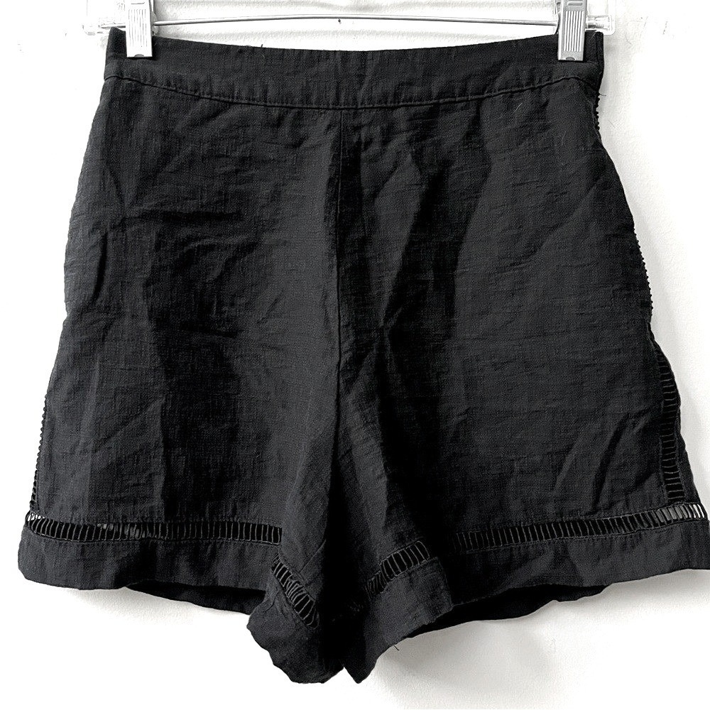 A New Day High Rise Ladder Trim Pull On Loose Fit Shorts Womens XS Black